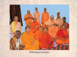 With sanyasi disciples